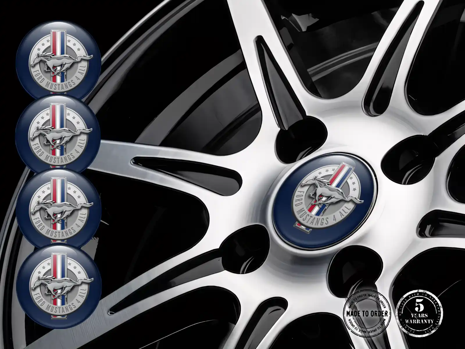 Ford Logo Autocollant Silicone Décalques Roue de Luxe